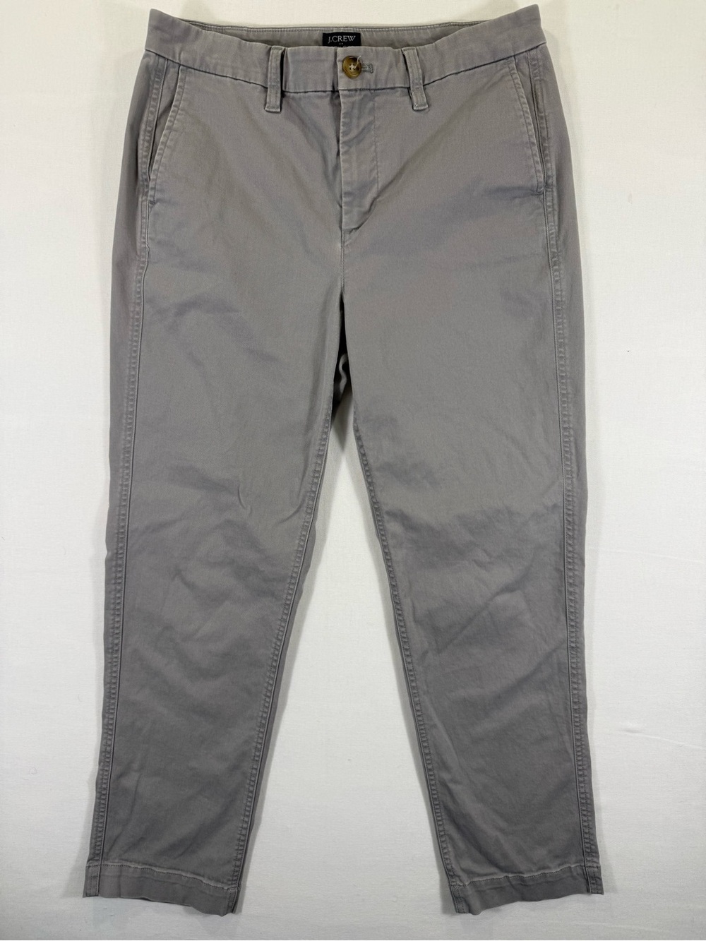 J. Crew Light Gray Straight Leg Chino Pants
